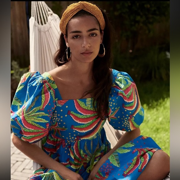 FARM Rio Dresses & Skirts - Anthropologie Farm Rio Tropics Tiered Midi Dress XL EUC